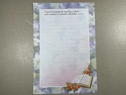 Papel de carta antigo - Coleção Ji Cart - PCD 06