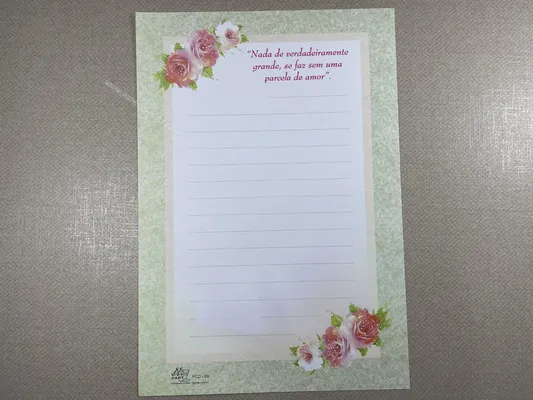 Papel de carta antigo - Coleção Ji Cart - PCD 09