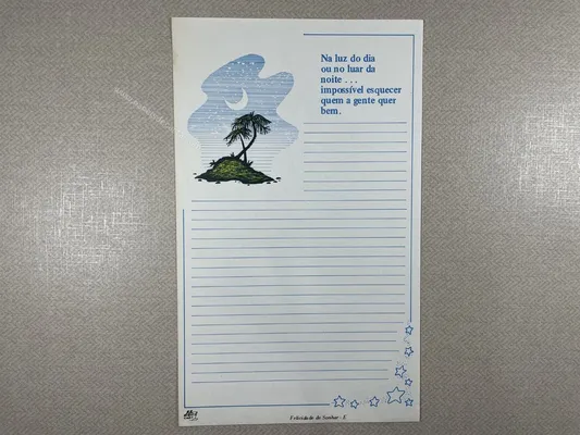 Papel de carta antigo - Coleção Ji Eart - E
