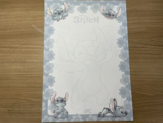 Papel de carta grande do Stitch