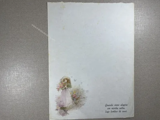 Papel de carta Menininhas - 1850
