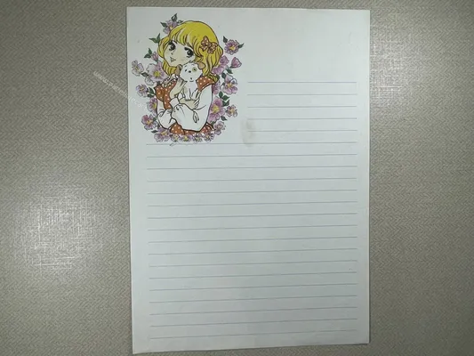 Papel de carta Menininhas - 1877