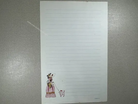 Papel de carta Menininhas - 1887