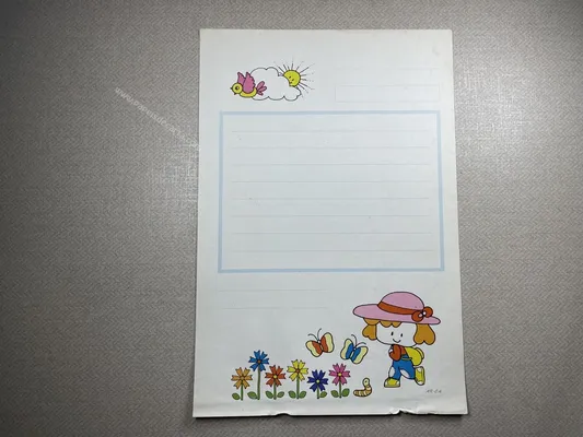 Papel de carta Menininhas - 1890
