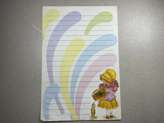 Papel de carta Menininhas - 1894