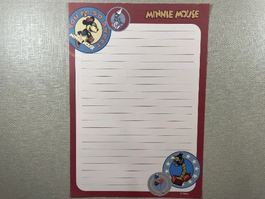 Papel de carta da Minnie - 07