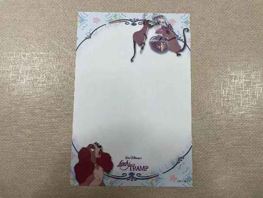 Papel de carta pequeno Lady and the Tramp - 02