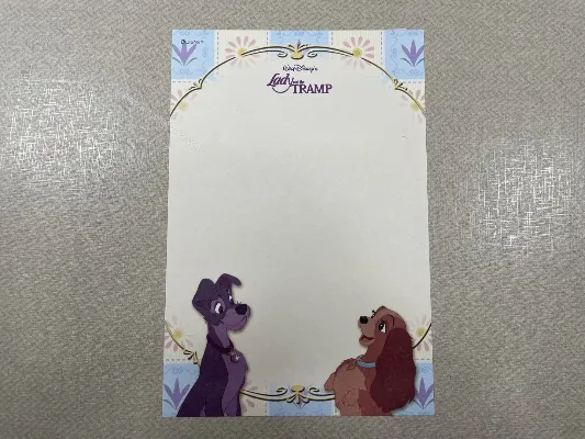 Papel de carta pequeno Lady and the Tramp - 03