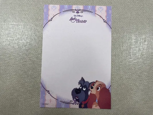 Papel de carta pequeno Lady and the Tramp - 06