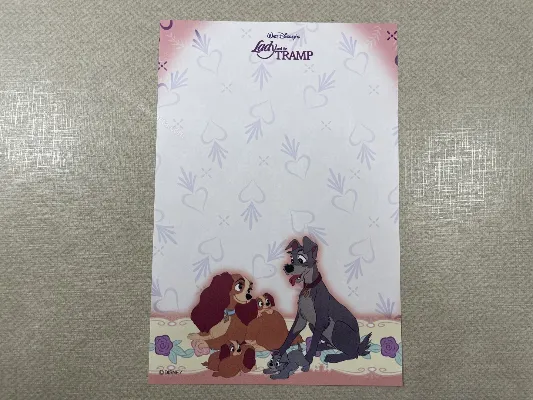 Papel de carta pequeno Lady and the Tramp - 09