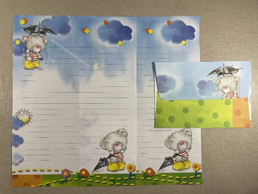 Conjunto de papel de carta antigo - 893