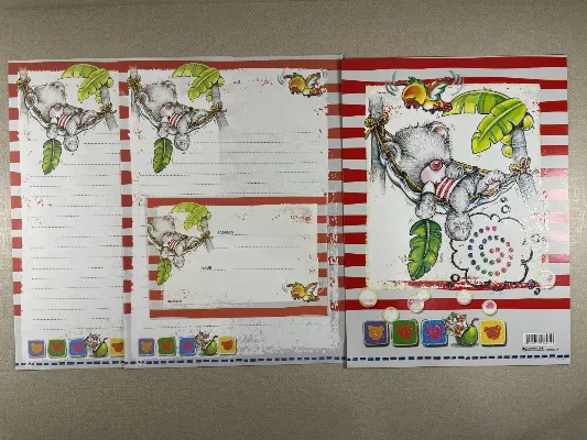 Conjunto de papel de carta antigo - 894