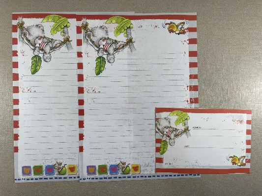Conjunto de papel de carta antigo - 895