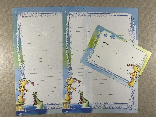 Conjunto de papel de carta antigo - 901