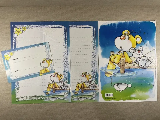 Conjunto de papel de carta antigo - 902