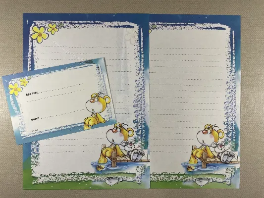 Conjunto de papel de carta antigo - 903