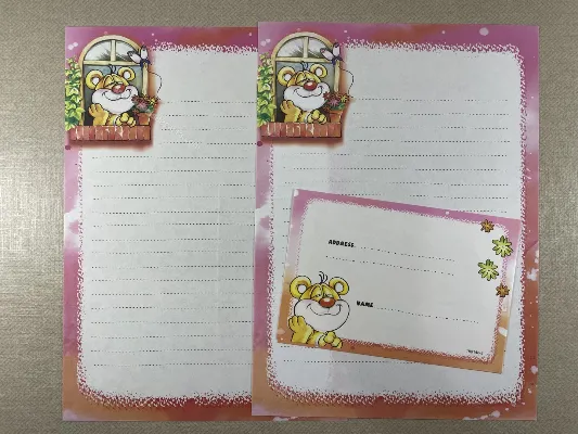 Conjunto de papel de carta antigo - 905
