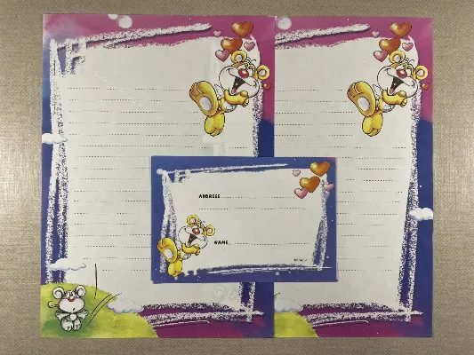 Conjunto de papel de carta antigo - 909