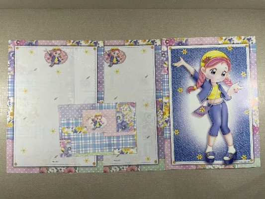 Conjunto de papel de carta antigo - 910