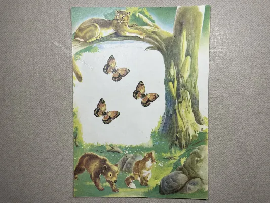 Papel de carta antigo - Bichinhos - 3616