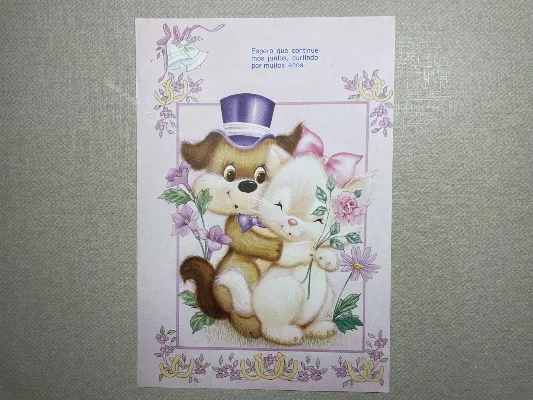 Papel de carta antigo - Bichinhos - 3623