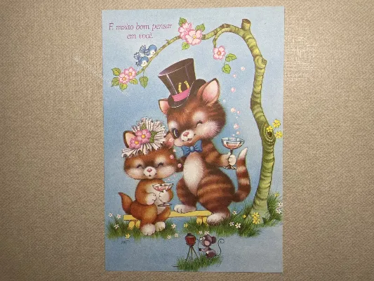 Papel de carta antigo - Bichinhos - 3628