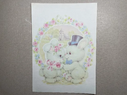 Papel de carta antigo - Bichinhos - 3635