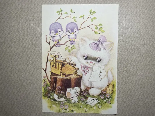 Papel de carta antigo - Bichinhos - 3638
