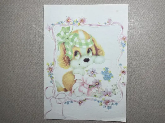 Papel de carta antigo - Bichinhos - 3671