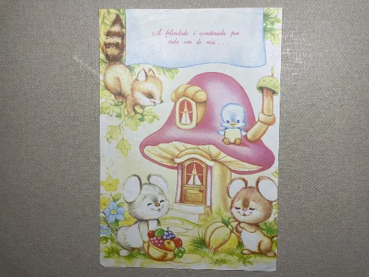 Papel de carta antigo - Bichinhos - 3674