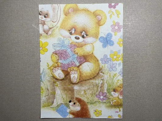 Papel de carta antigo - Bichinhos - 3681