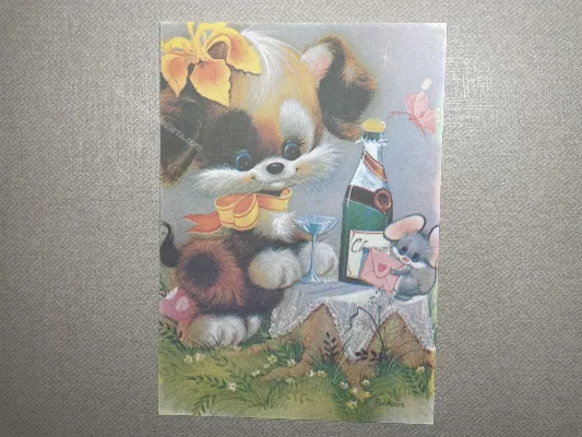 Papel de carta antigo - Bichinhos - 3690