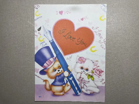 Papel de carta antigo - Bichinhos - 3692