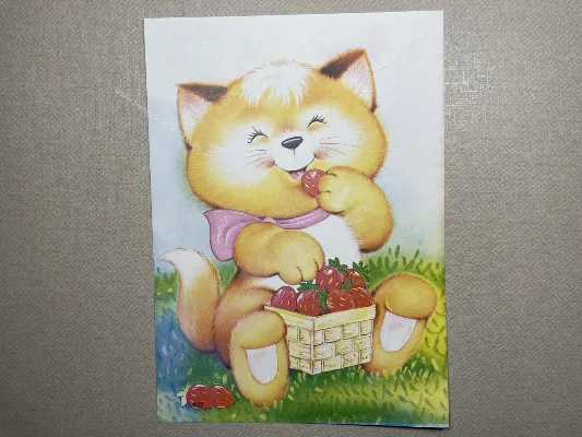 Papel de carta antigo - Bichinhos - 3693