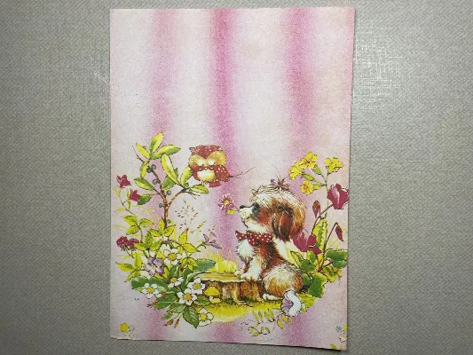 Papel de carta antigo - Bichinhos - 3707