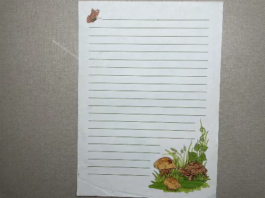 Papel de carta antigo - Bichinhos - 3710