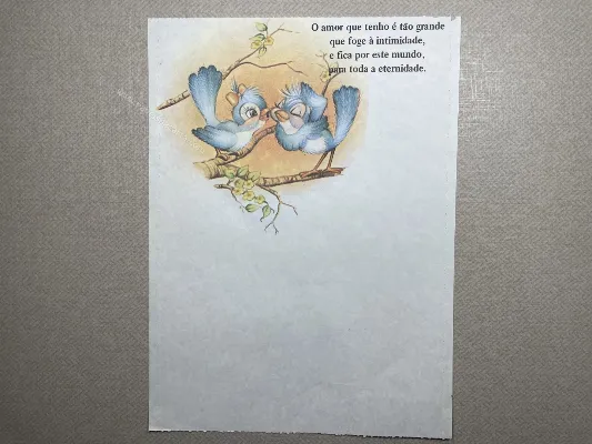 Papel de carta antigo - Bichinhos - 3713