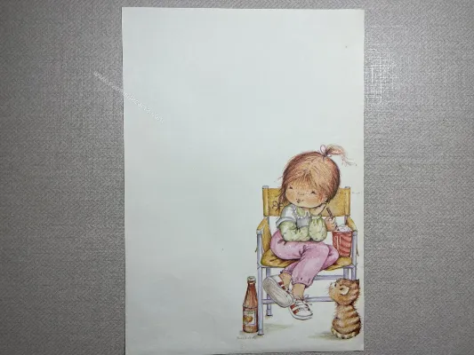 Papel de carta Menininhas - 2313