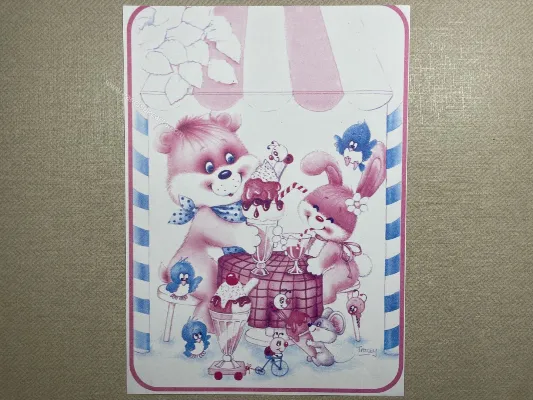 Papel de carta antigo - Bichinhos - 3740