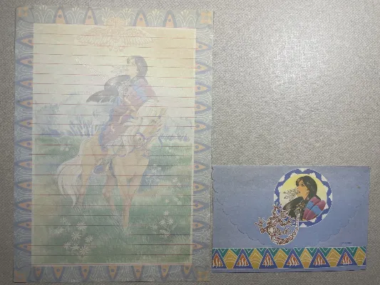 Conjunto de papel de carta antigo - 920