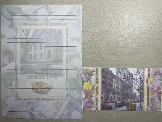 Conjunto de papel de carta antigo - 921