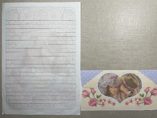 Conjunto de papel de carta antigo - 924