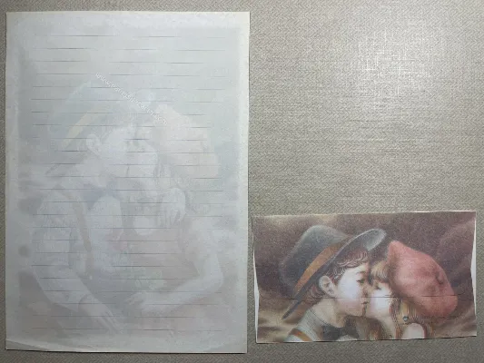 Conjunto de papel de carta antigo - 927