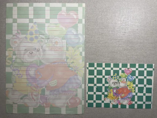 Conjunto de papel de carta antigo - 929