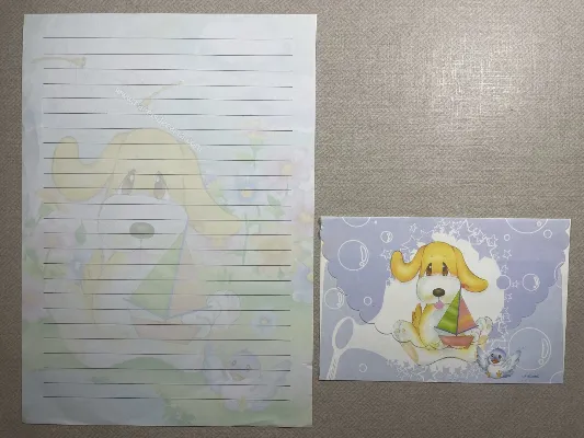 Conjunto de papel de carta antigo - 930
