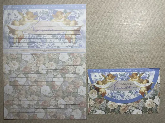 Conjunto de papel de carta antigo - 932