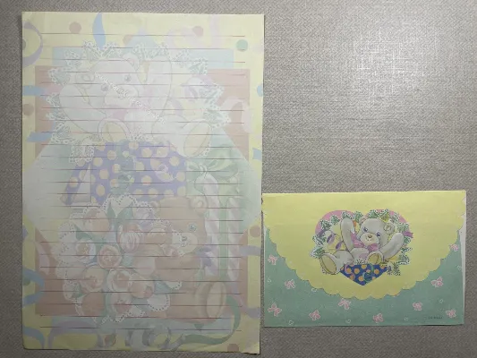 Conjunto de papel de carta antigo - 933