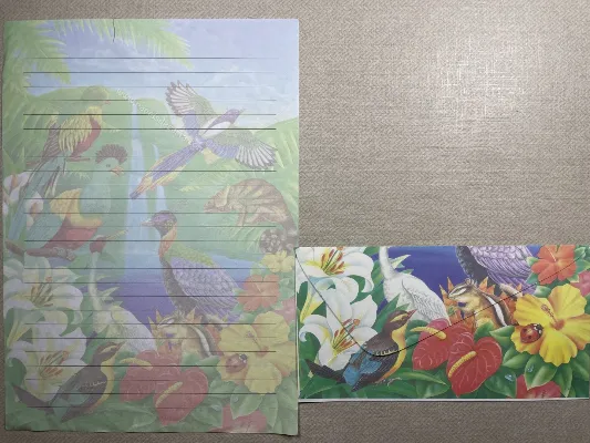 Conjunto de papel de carta antigo - 934