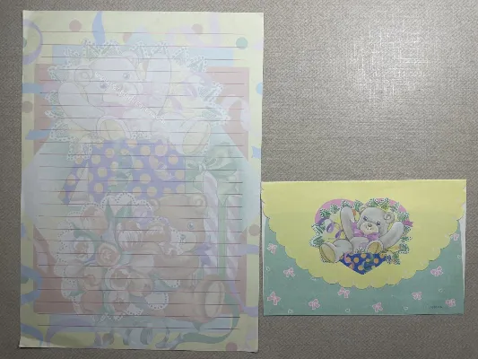 Conjunto de papel de carta antigo - 943