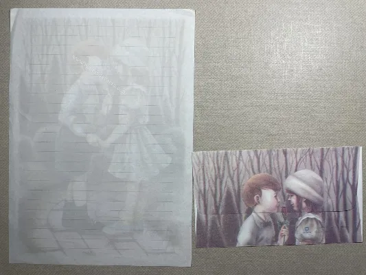 Conjunto de papel de carta antigo - 944